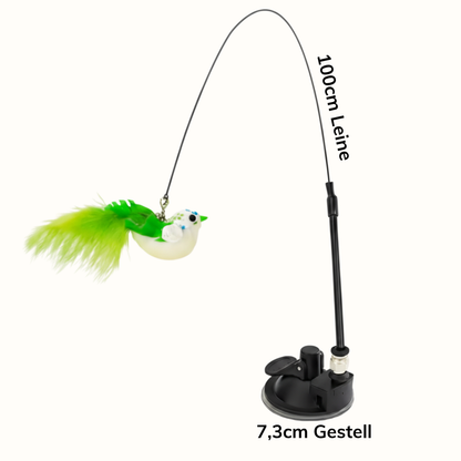 Interaktives Katzenspielzeug mit Saugnapf & Feder – Stundenlanger Spielspaß