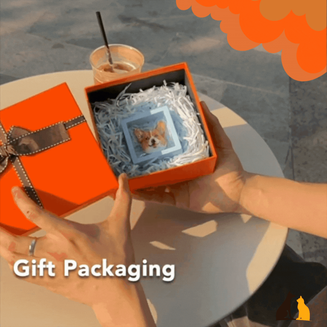 Handgefertigter Haustier Portrait Magnet DIY- Nach Deinem Foto