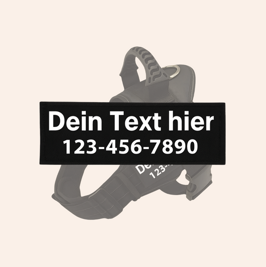 Individueller Klettpatch mit Name & Nummer