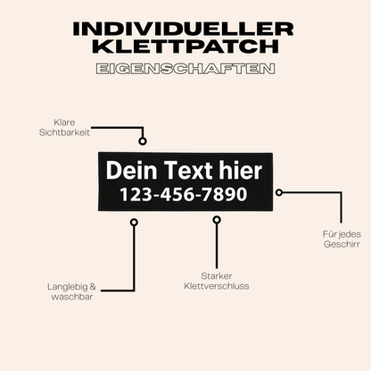 Individueller Klettpatch mit Name & Nummer