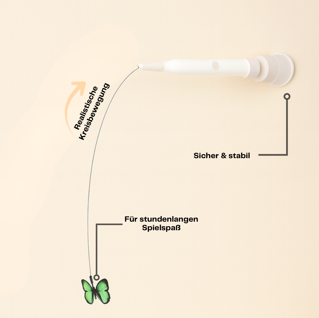 Selbstbewegendes 2 in 1 – Hand- & Wandspielzeug