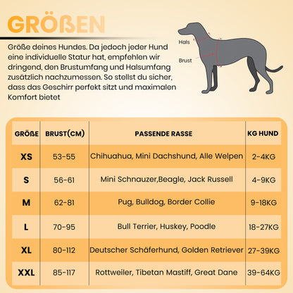 Personalisierbares Anti-Zug Hundegeschirr | Verstellbar & Hochwertig | für Kleine & Große Hunde