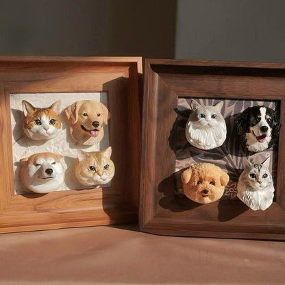 Handgefertigter Haustier Portrait Magnet DIY- Nach Deinem Foto