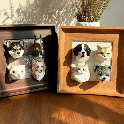 Handgefertigter Haustier Portrait Magnet DIY- Nach Deinem Foto